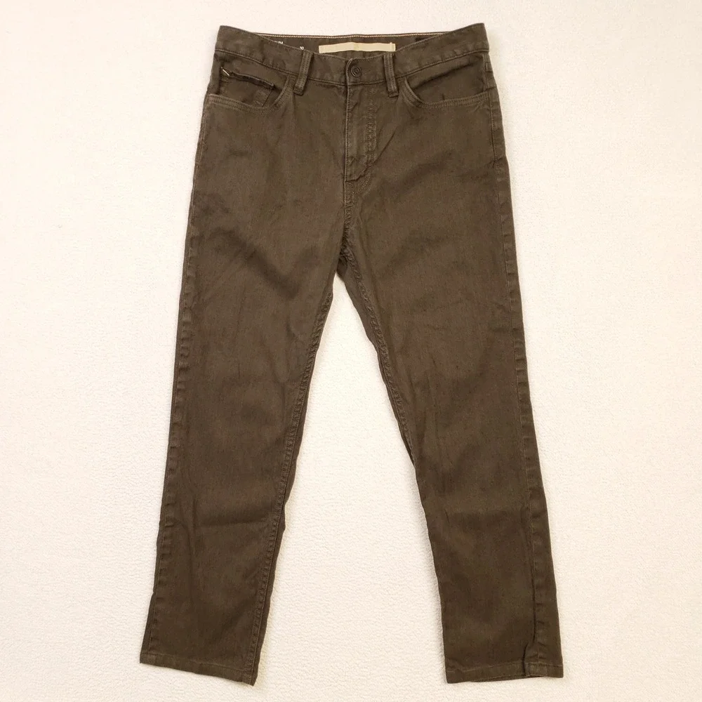 Banana Republic Slim Linen‎ Trousers Mens 30x30 Brown Casual Pants Lightweight